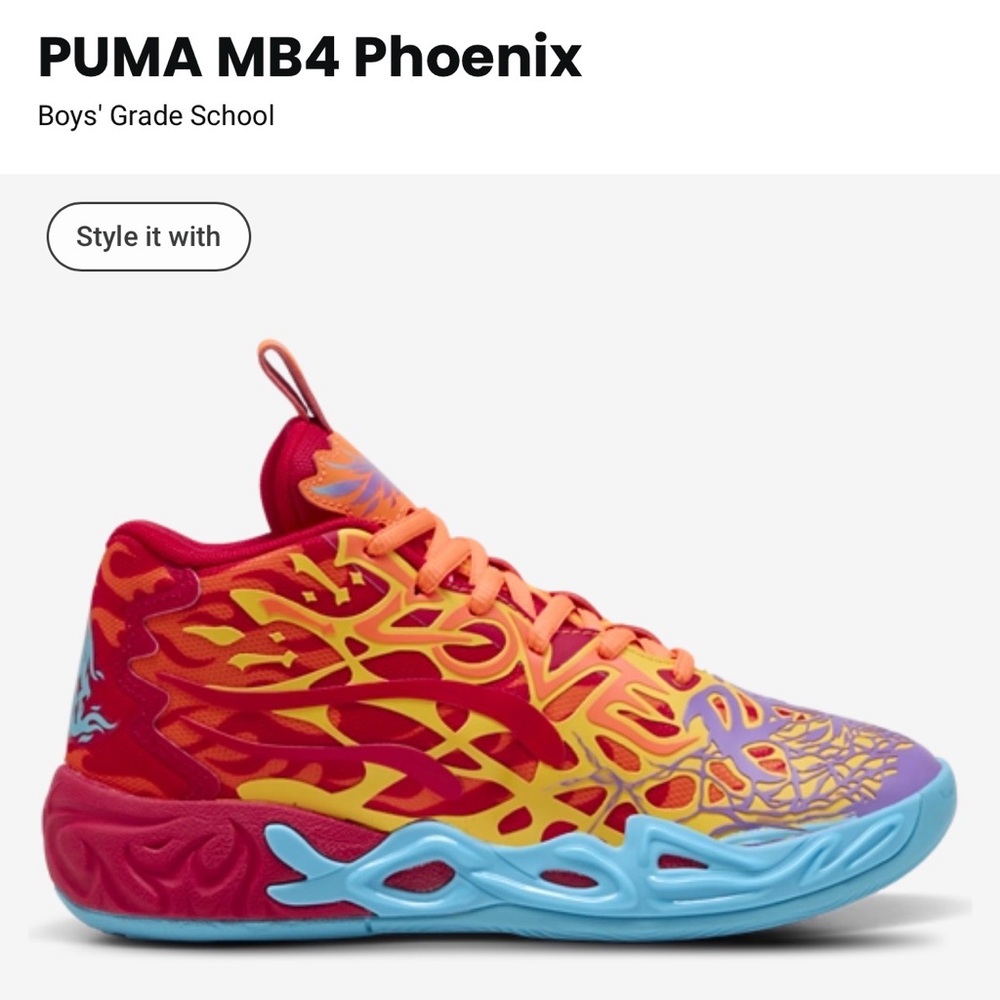 Puma MB4 Phoenix Fiery Red and Orange Sneakers
Great condition.